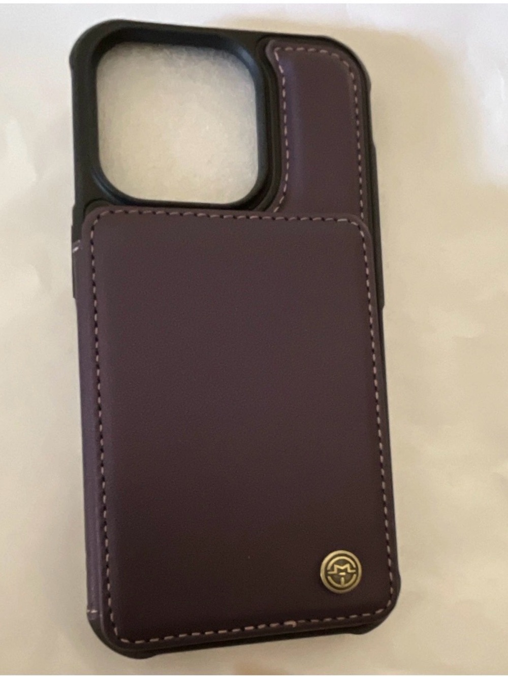 Vinci Purple Matte Wallet Case Phone Case with Card Pocket Card Holder
